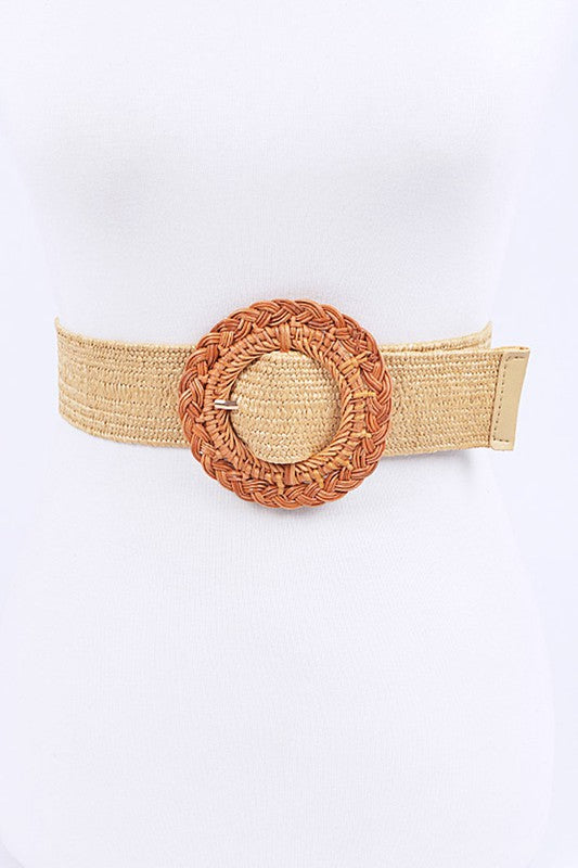 Plus Size Bamboo Buckle Stretchy Belt