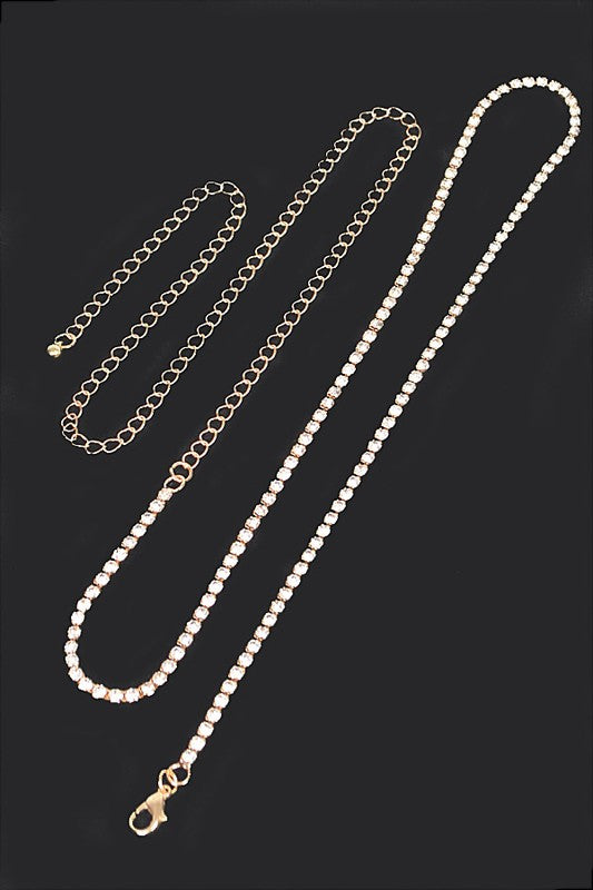 Rhinestone Plus Size Chain Belt