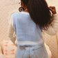 Bow Belle Light Blue V-Neck Sweater Vest
