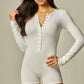 Snap Button Ribbed Romper