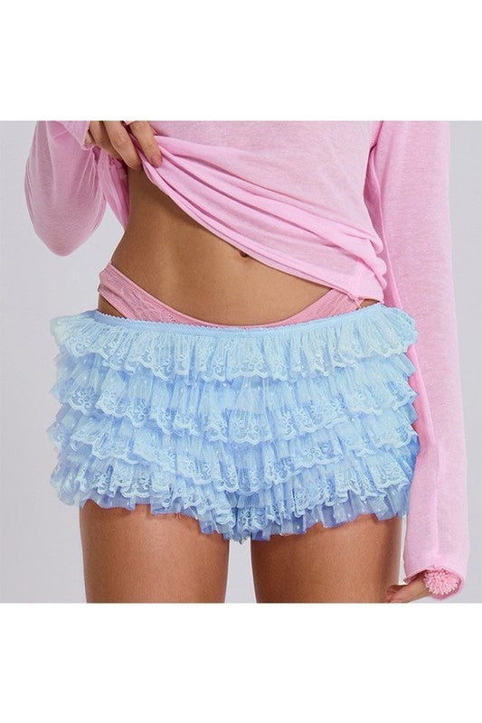 Layered Ruffle Shorts