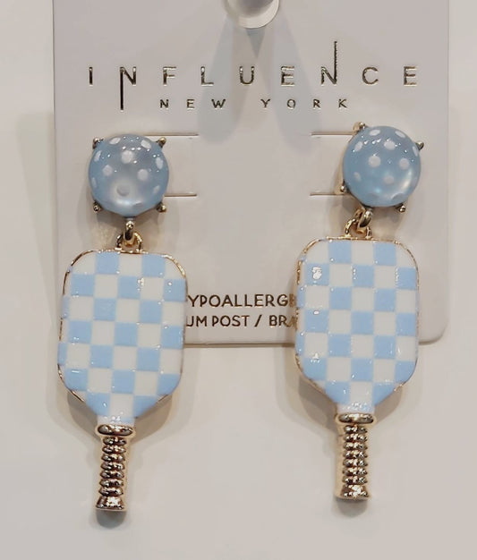 Pickle Ball Shaped Earrings