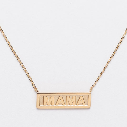 Gold "Mama" Pendant Necklace