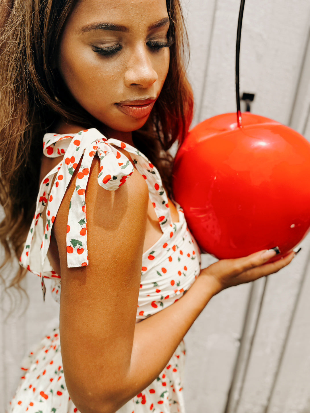 Cherry Sweetheart Mini Dress
