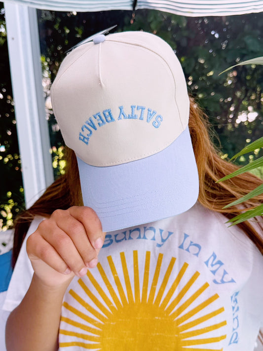 Salty Beach Light Blue Baseball Cap