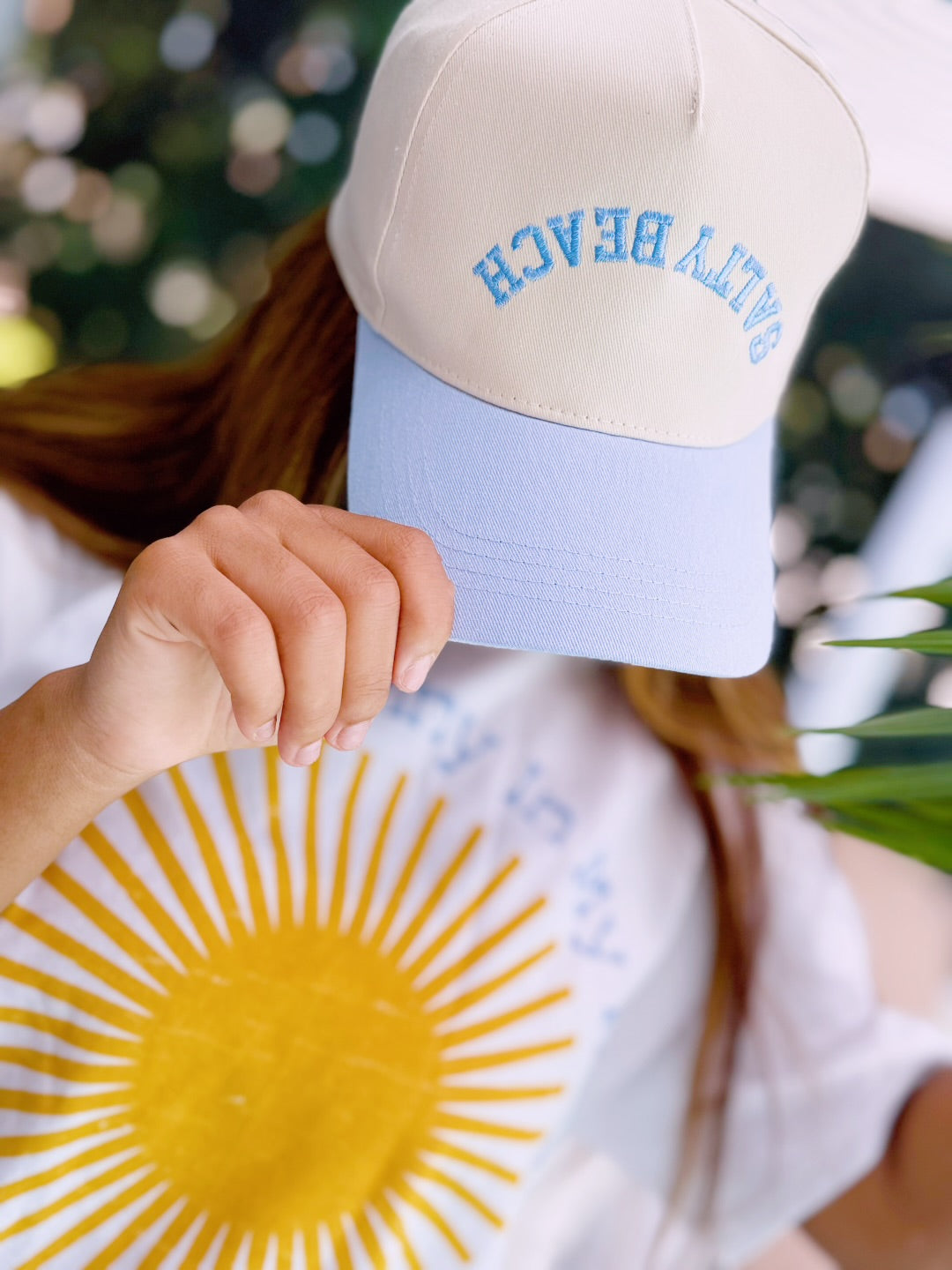 Salty Beach Light Blue Baseball Cap