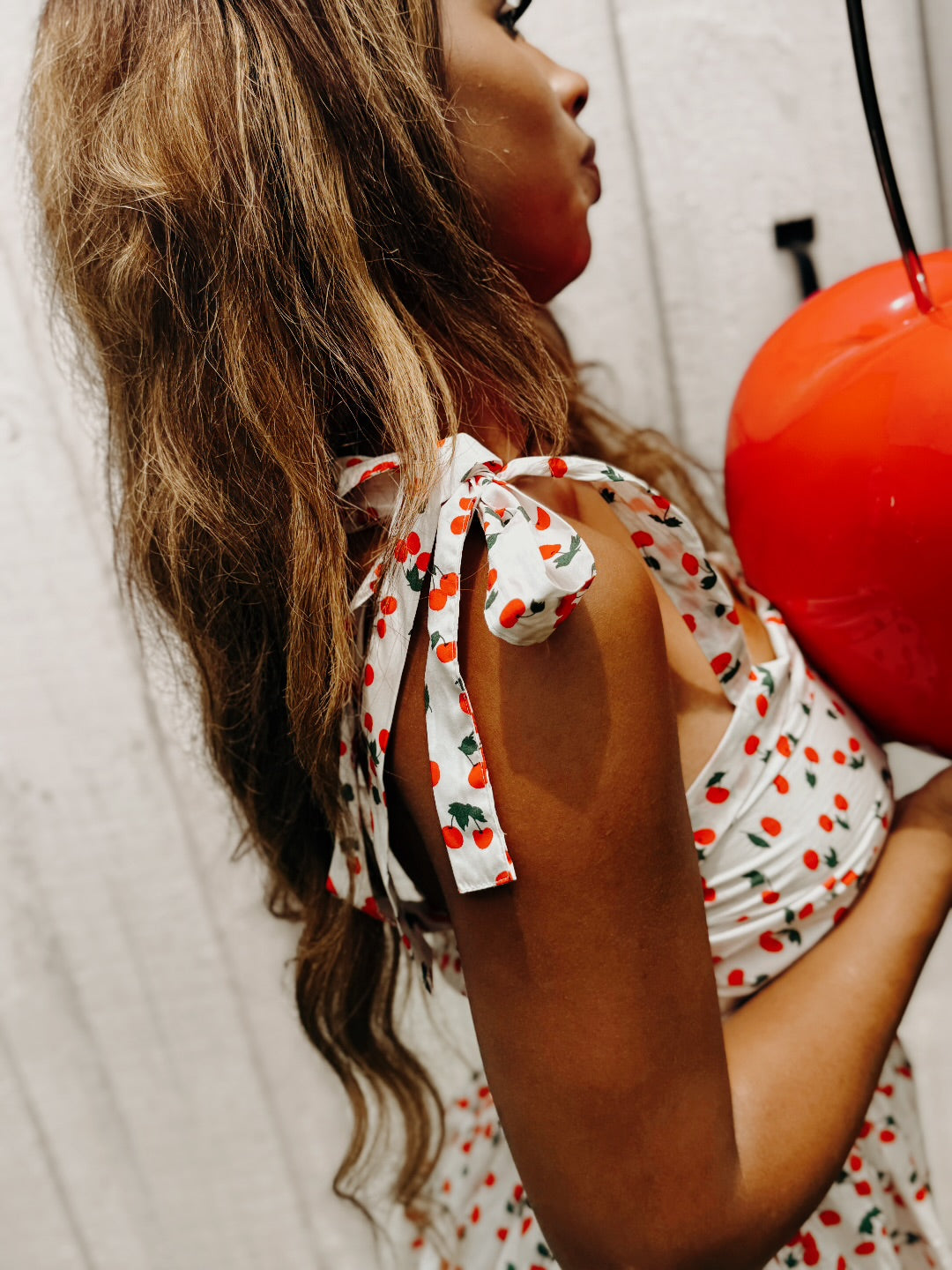 Cherry Sweetheart Mini Dress