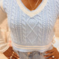 Bow Belle Light Blue V-Neck Sweater Vest