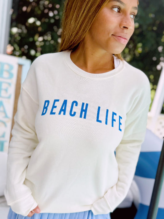 Coastal Girl Beach Life Butter Comfort Crewneck