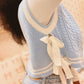 Bow Belle Light Blue V-Neck Sweater Vest