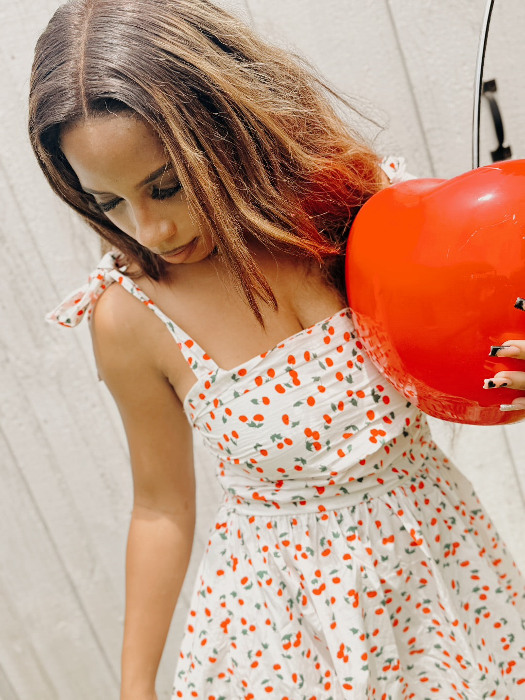 Cherry Sweetheart Mini Dress