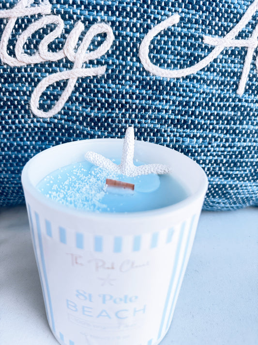 Beach Bliss Candle with Starfish – Handmade by The Pink Closet Company